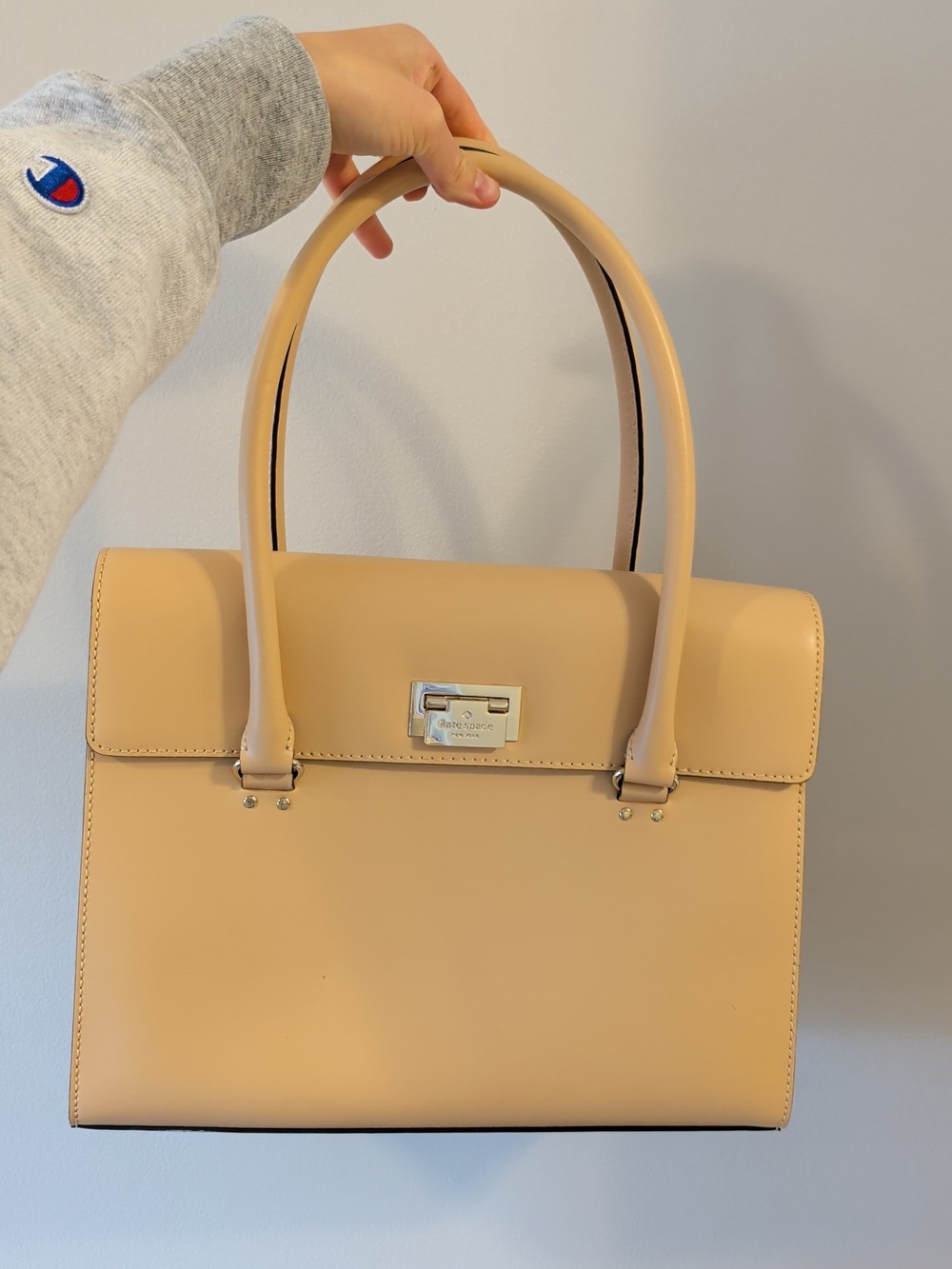Kate Spade Sinclair Beige Leather Top-Handle Bag